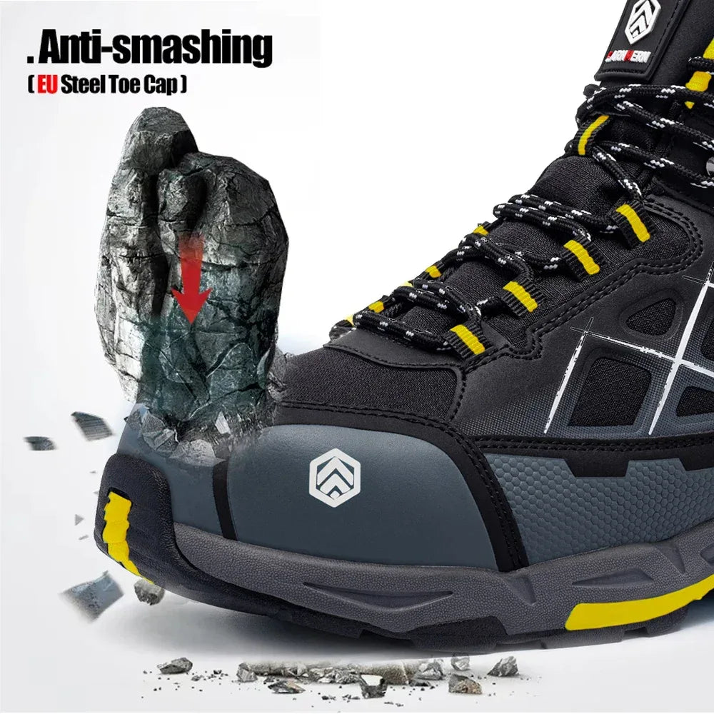 LARNMERN Safety Shoes Mens Ankle Boots Steel Toe Hiking Anti-Puncture Anti-Static Pria LM-170202K - LARNMERN Safety Shoes Official