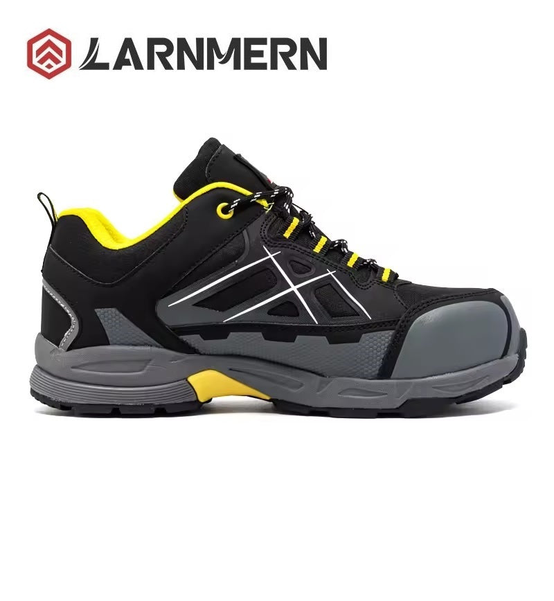 LARNMERN Safety Shoes Mens Sneakers Steel Toe Hiking Anti-Puncture Anti-Static Boots Pria LM-170201K