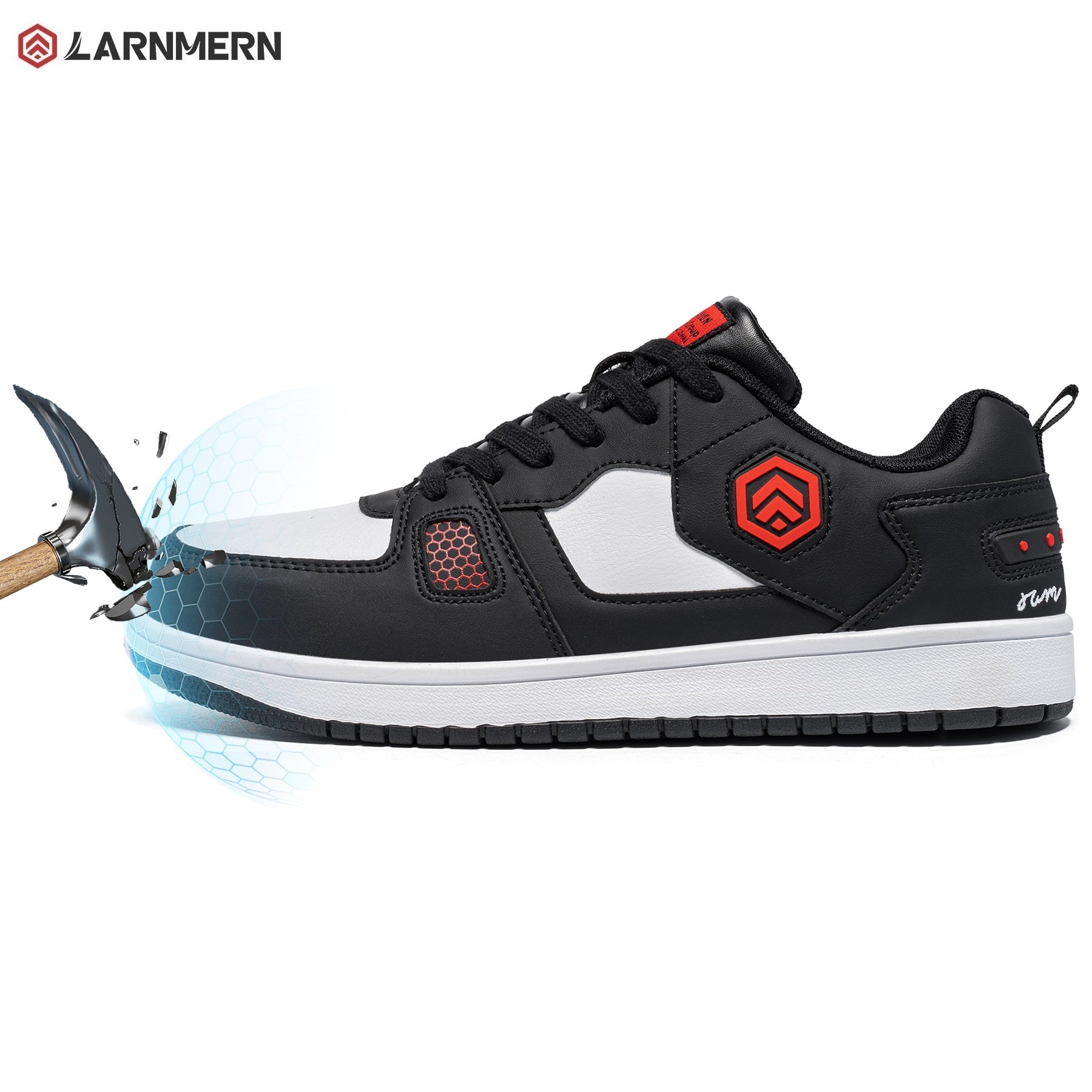 LARNMERN Safety Shoes Mens Sneakers Steel Toe Sporty Jordan Construction Work Shoes LSC31142