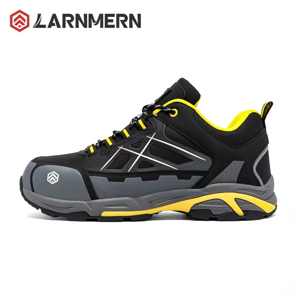 LARNMERN Safety Shoes Mens Sneakers Steel Toe Hiking Anti-Puncture Anti-Static Boots Pria LM-170201K