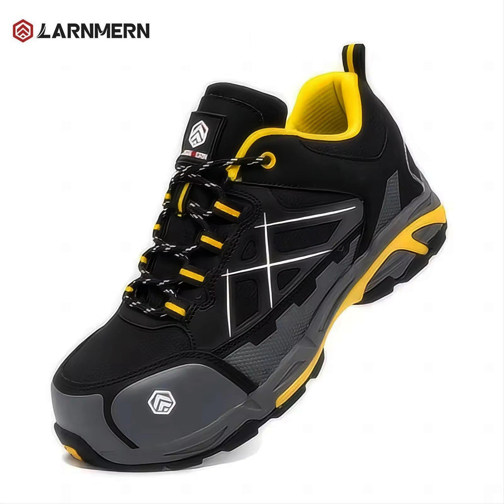 LARNMERN Safety Shoes Mens Sneakers Steel Toe Hiking Anti-Puncture Anti-Static Boots Pria LM-170201K