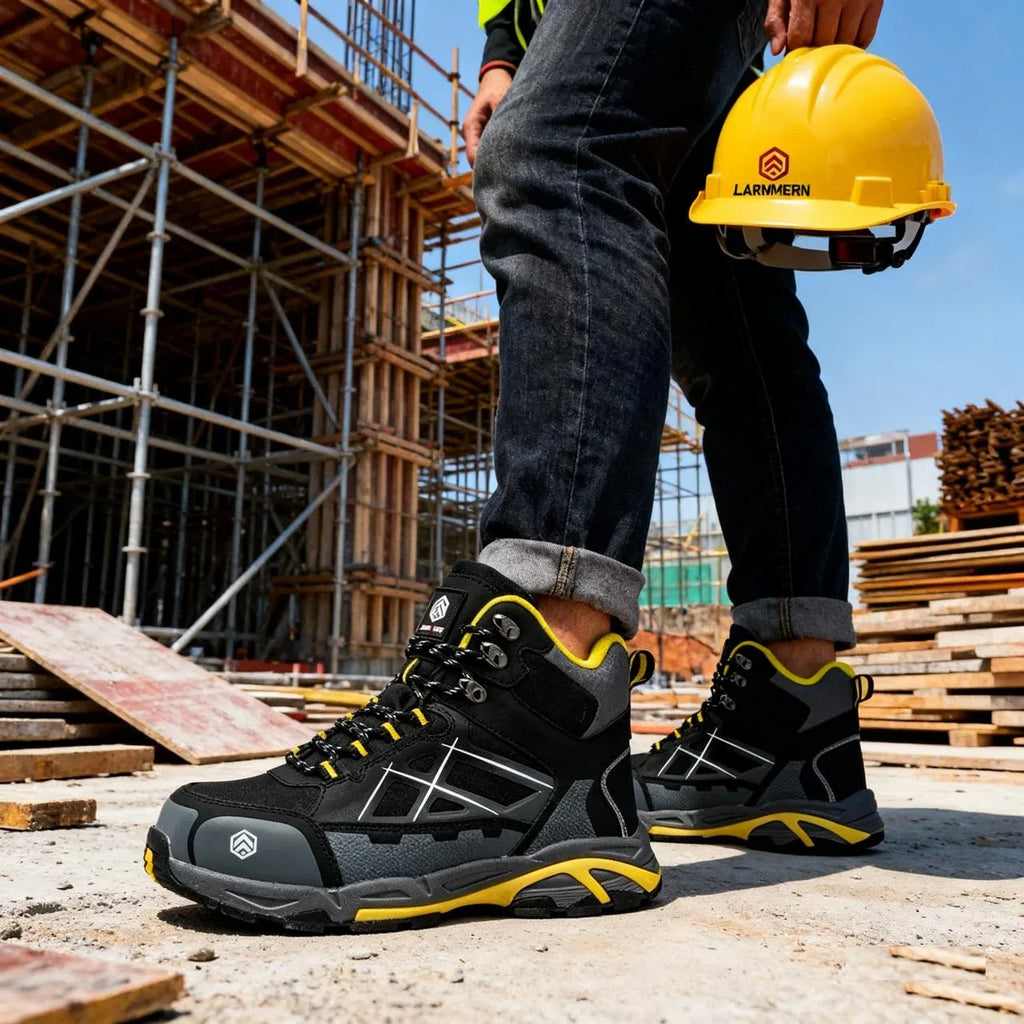 LARNMERN Safety Shoes Mens Ankle Boots Steel Toe Hiking Anti-Puncture Anti-Static Pria LM-170202K - LARNMERN Safety Shoes Official