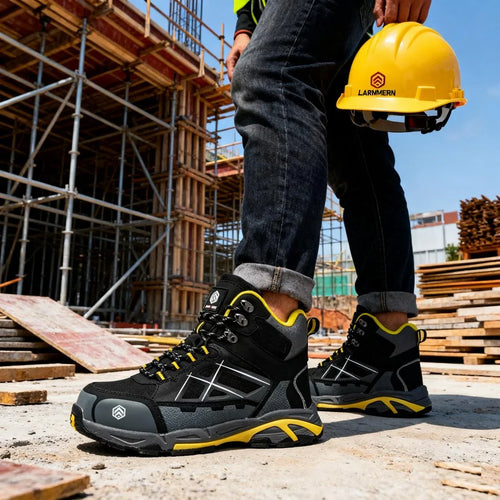 LARNMERN Safety Shoes Mens Ankle Boots Steel Toe Hiking Anti-Puncture Anti-Static Pria LM-170202K - LARNMERN Safety Shoes Official